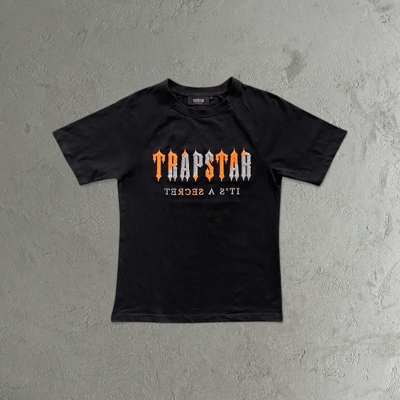 Trapstar Chenille Decoded Orange-Short Set