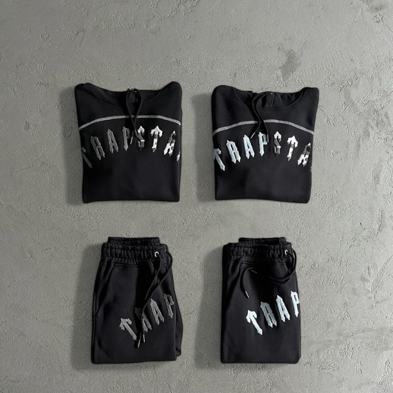 Trapstar Irongate Chenille Black/Grey Camo Tracksuit