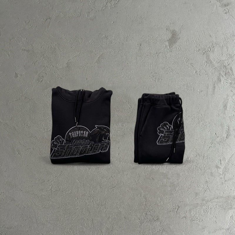 Trapstar Shooter Black/Black Tracksuit