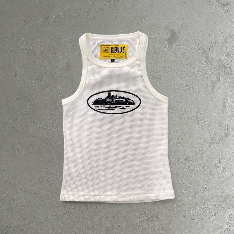 Corteiz Alcatraz Women's Tank Top White/Black