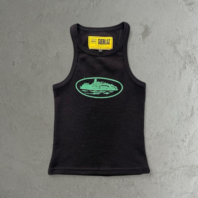 Corteiz Alcatraz Women's Tank Top Black/Green