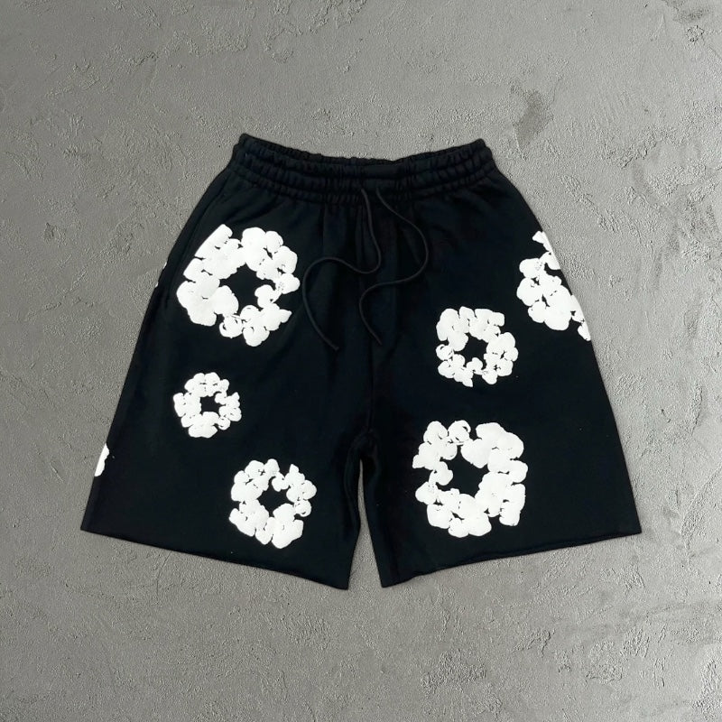 Denim Tears The Cotton Wreath Sweatshorts Black