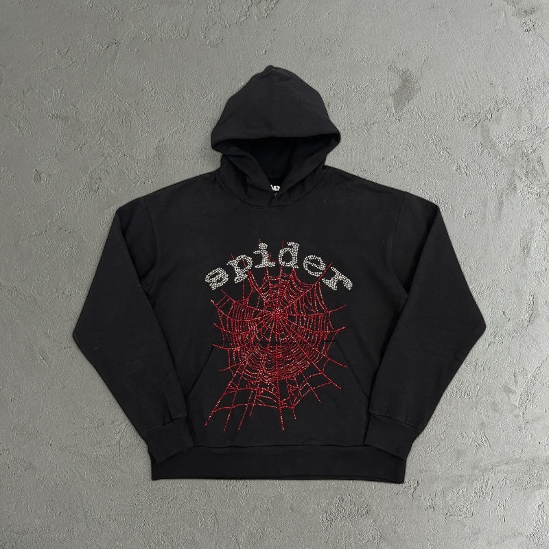 Sp5der Web Candy Hoodie Black/Red