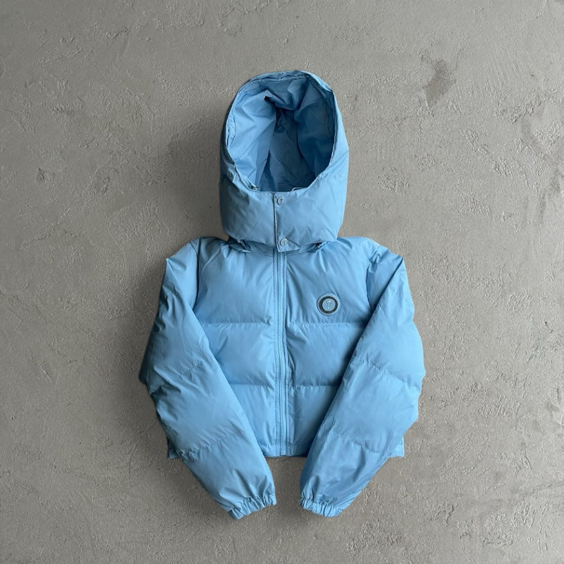 Trapstar Women's Cropped Baby Blue - Puffer Jacket