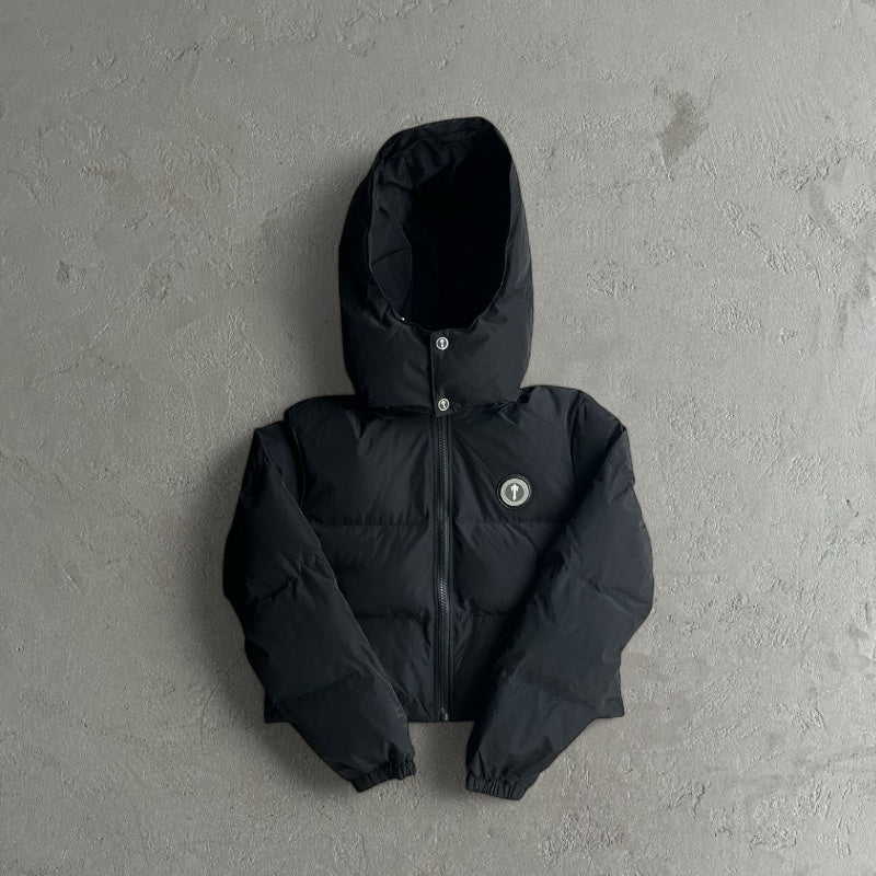 Trapstar Women's Cropped Black/Black - Puffer Jacket