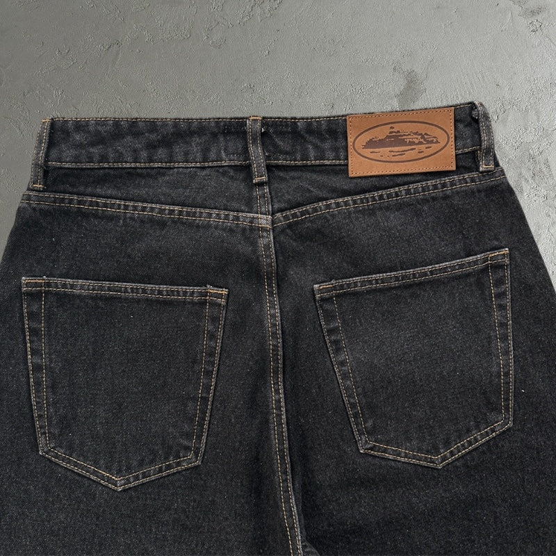 Corteiz Black Denim Short
