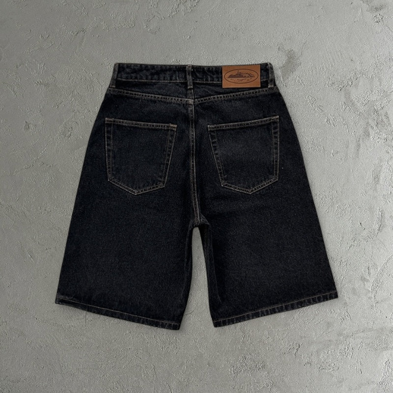 Corteiz Black Denim Short