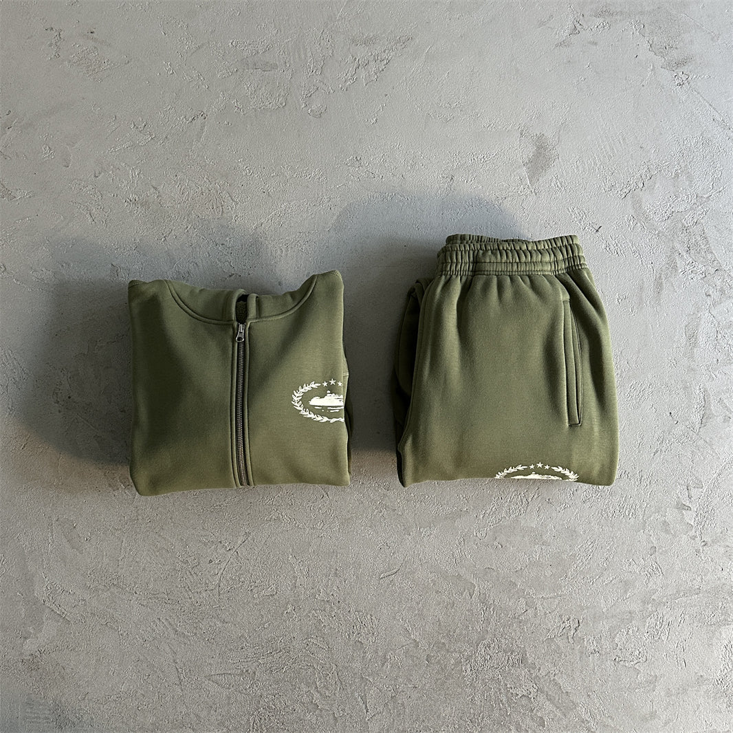 Corteiz Superior Royale Zip Army Green - Tracksuit