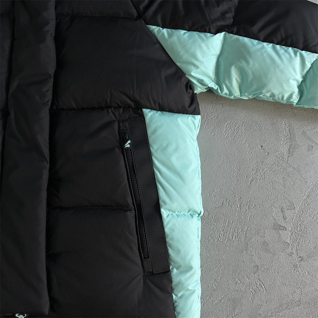 Syna Down Jacket- Black & Blue