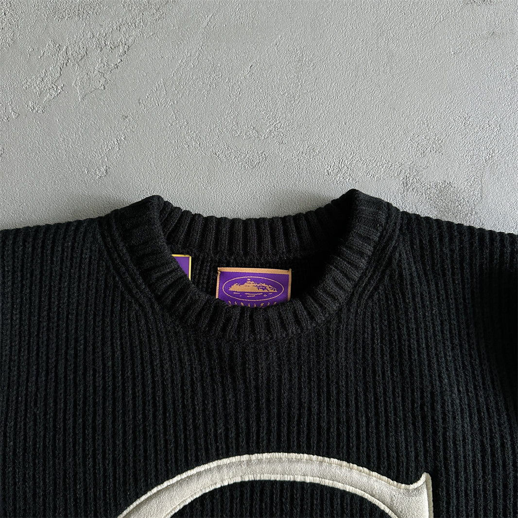 Corteiz St Knit Black-Sweater