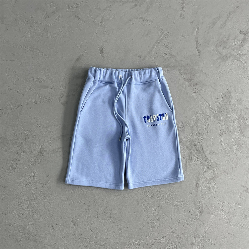 Trapstar Chenille Decoded Blue/Dazzling Blue-Short Set