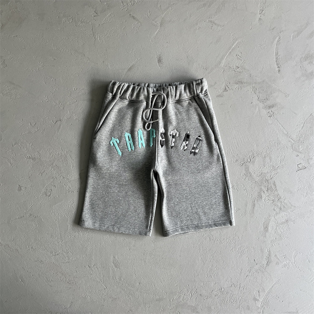 Trapstar Irongate Chenille Arch Grey/Sea Blue-Short Set