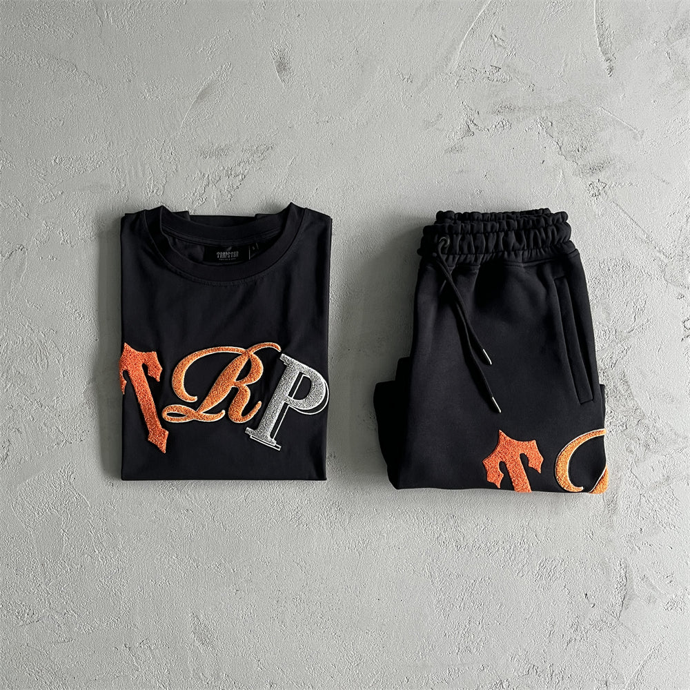 Trapstar TRP Black/Orange-Short Set
