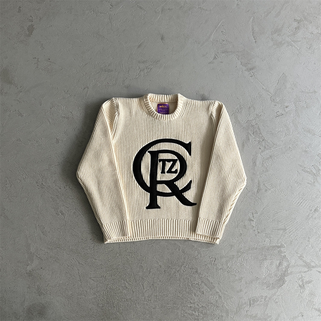 Corteiz Knitted Cream-Sweater