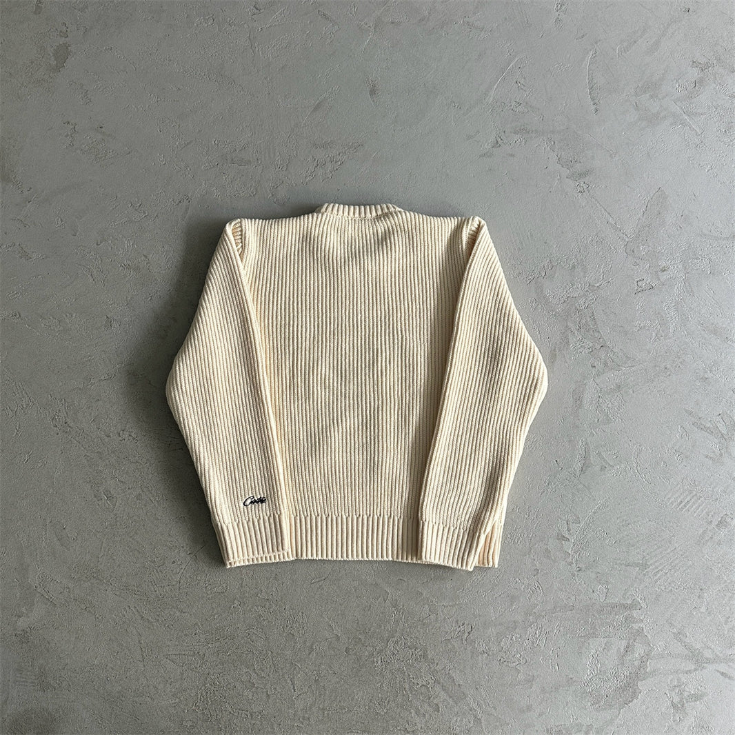 Corteiz Knitted Cream-Sweater