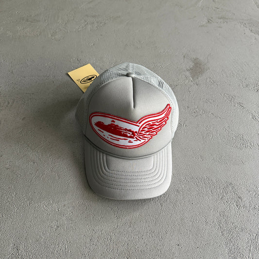 Corteiz Grey & Red Cap