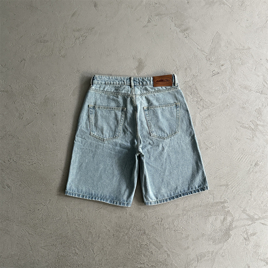 Corteiz CR Island Baggy Jean Shorts