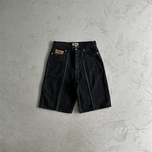 Corteiz Denim Shorts Jeans-Black