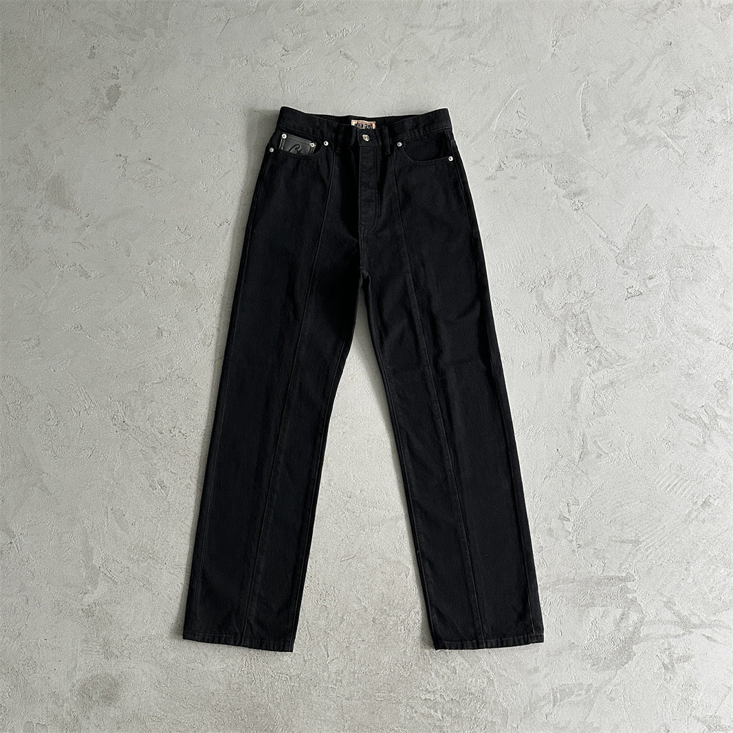 Corteiz Denim Jeans-Triple Black