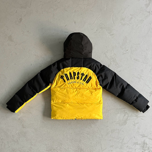 Trapstar Decoded Arch Puffer Jacket Black - Yellow