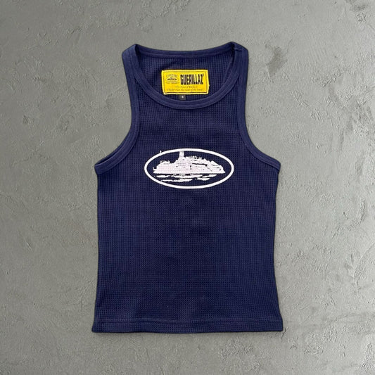 Corteiz Alcatraz Women's Tank Top Dark Blue/White
