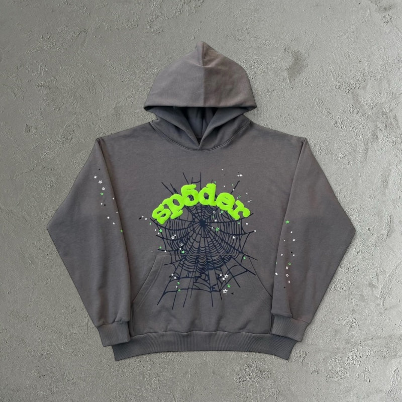 Sp5der Web Candy Hoodie Green/Grey