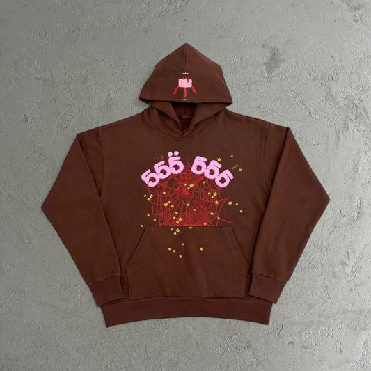Sp5der Web Candy Hoodie Brown