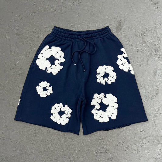 Denim Tears The Cotton Wreath Sweatshorts Navy Blue