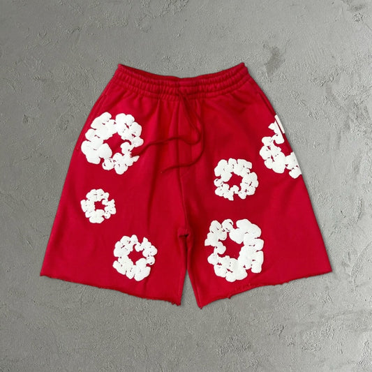 Denim Tears The Cotton Wreath Sweatshorts Red