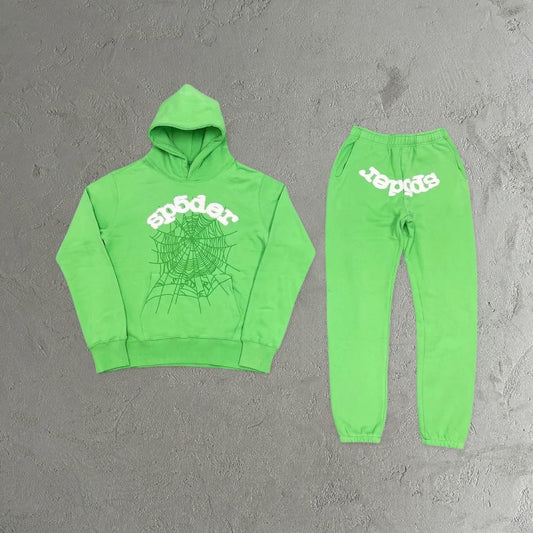 Sp5der Web Candy Tracksuit Green