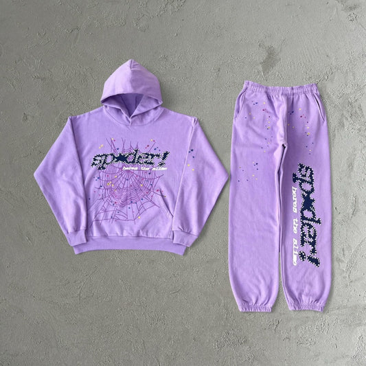 Sp5der Web Candy Tracksuit Purple