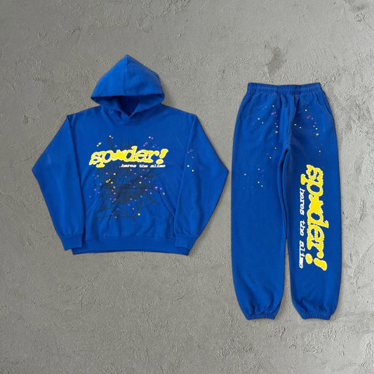 Sp5der Web Candy Tracksuit Blue/Yellow