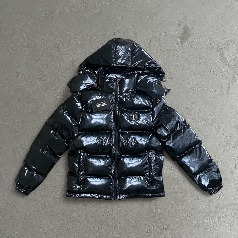 Trapstar Shiny Black Irongate Jacket Detachable Hood