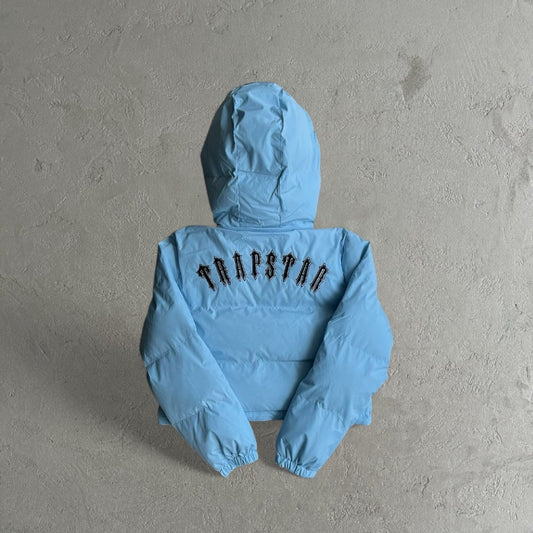 Trapstar Women's Cropped Baby Blue - Puffer Jacket