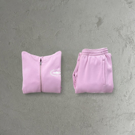 Corteiz Superior Zip Pink Tracksuit