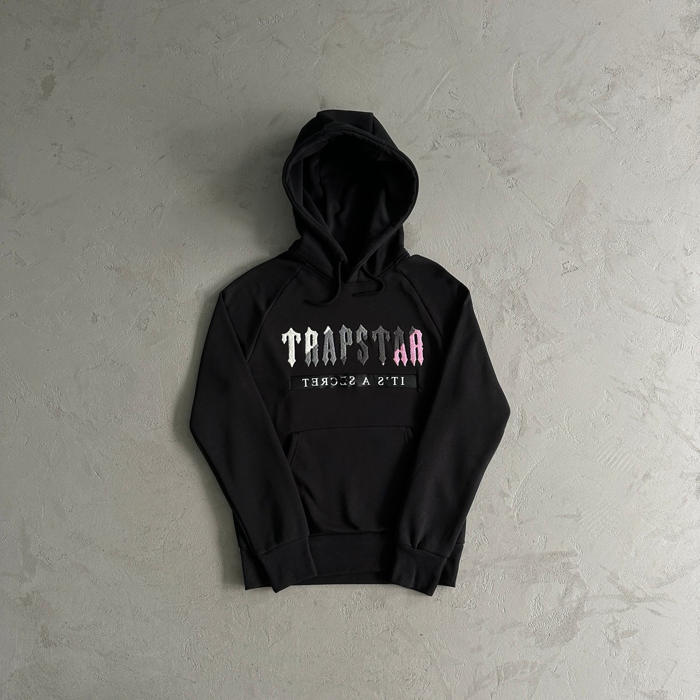 Trapstar Decdoded Hooded Black/Pink-Short-Set