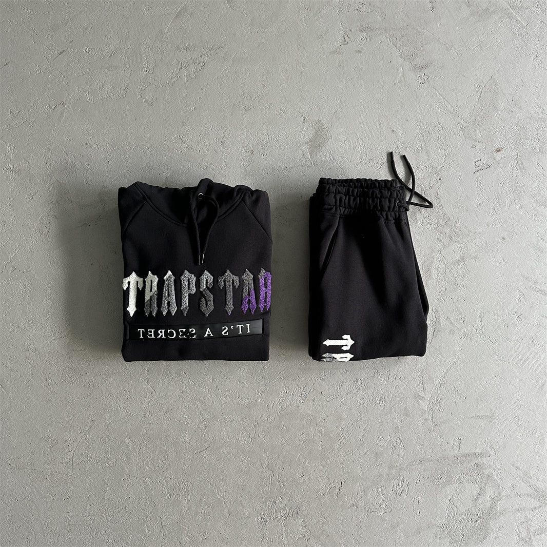 Trapstar Decdoded Chenille 2.0 Black/Purple Tracksuit