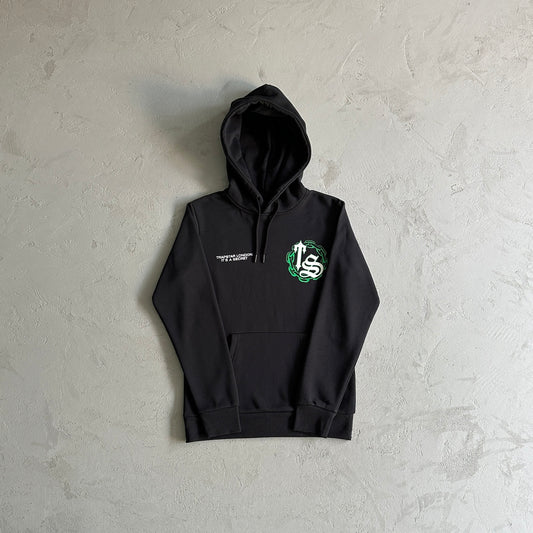 Trapstar Chain Script Green Black-Hoodie