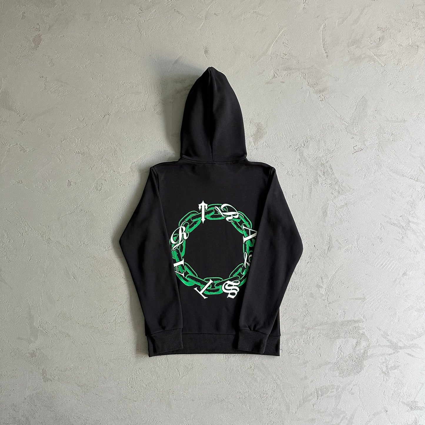 Trapstar Chain Script Green Black-Hoodie