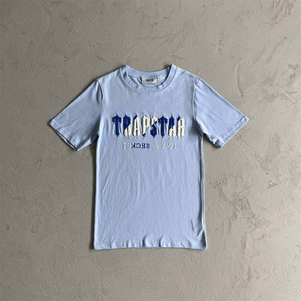 Trapstar Chenille Decoded Blue/Dazzling Blue-Short Set
