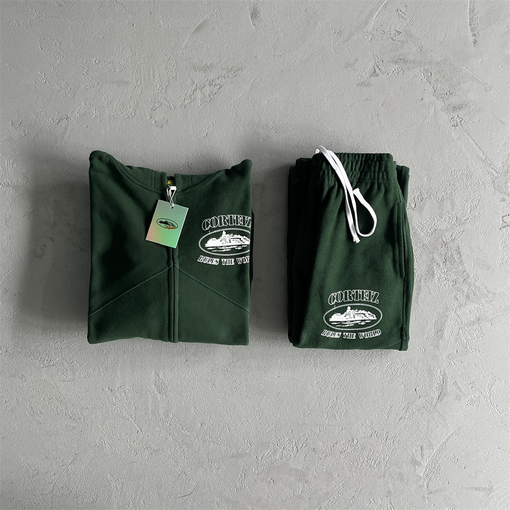 Corteiz Superior V2 Zipper Green-Tracksuit