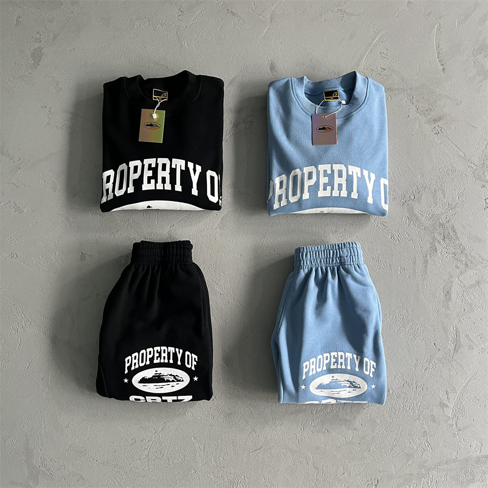 Corteiz Property Black & Baby Blue-Tracksuit