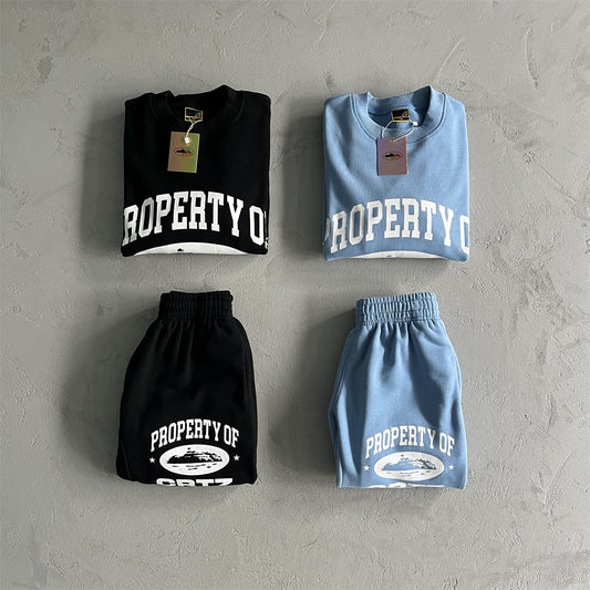 Corteiz Property Black & Baby Blue-Tracksuit