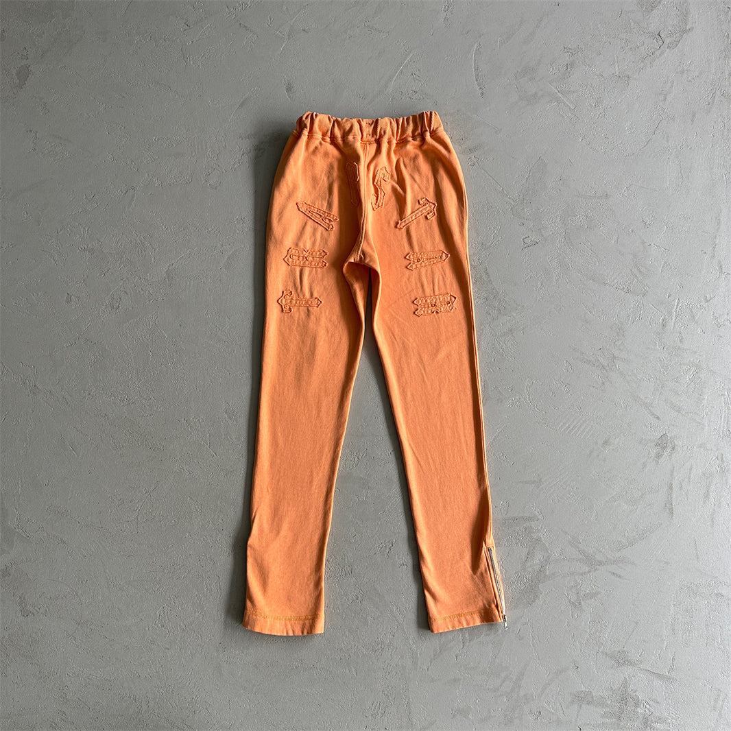 Trapstar Irongate Cropped Batwing Zip Washed Orange-Tracksuit