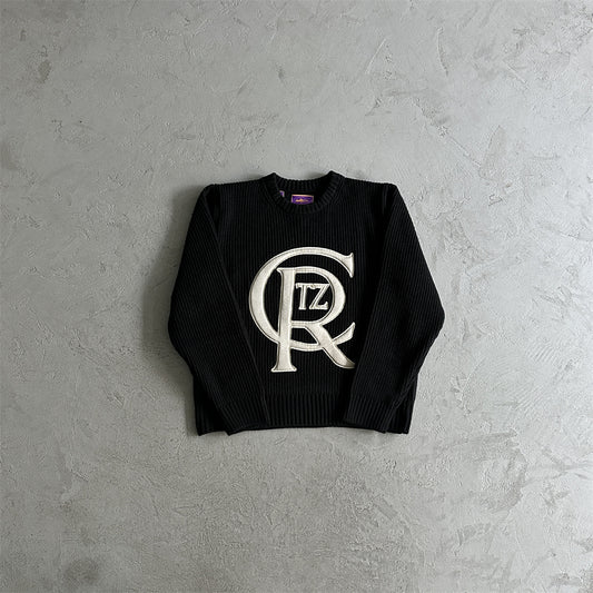 Corteiz St Knit Black-Sweater